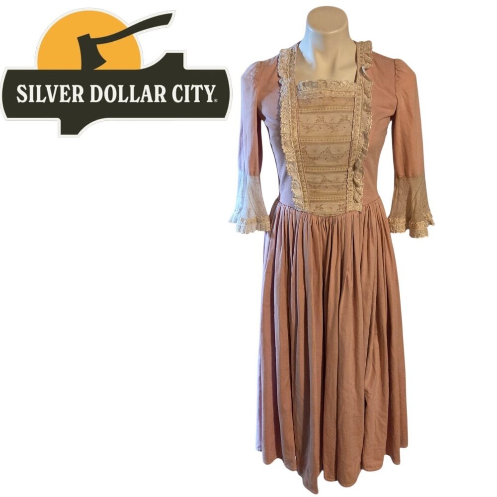 Silver Dollar City Genuine Entertainment Costume 1800s Prairie Dress Size Small